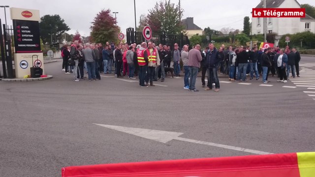 Code du travail. Débrayage chez Bigard à Quimperlé