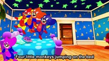 Tom and Jerry Spiderman Five Little Monkeys Jumping On The Bed - Tom and Jerry Nursery Rhymes