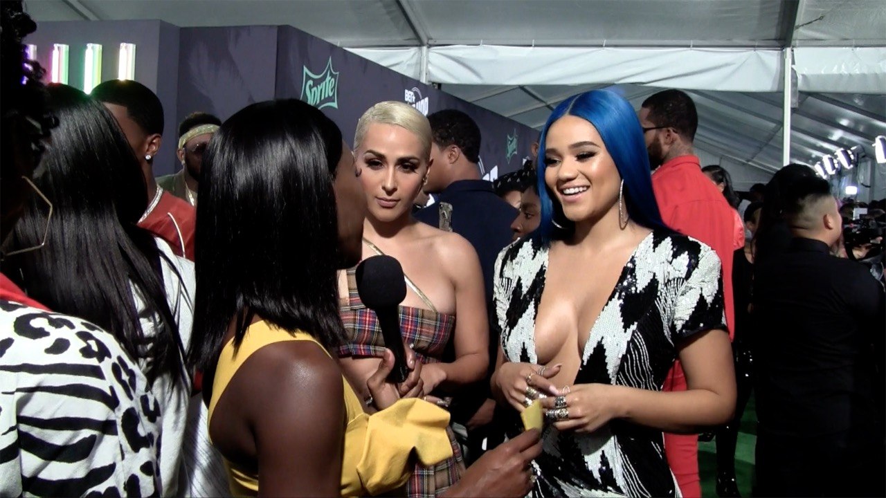 Veronica Vega and Steph Lecor Interview 2017 BET Hip Hop Awards Green Carpet