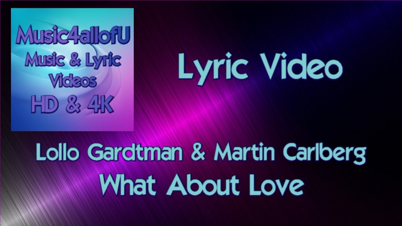 Music & Lyrics written by Martin Carlberg "What About Love" is a track full of Soul, relevant to any generation or time. Vocalist Lollo Gardtman has the ability to sing any genre of music. She does not disappoint in this Uplifting, Inspiring recording.