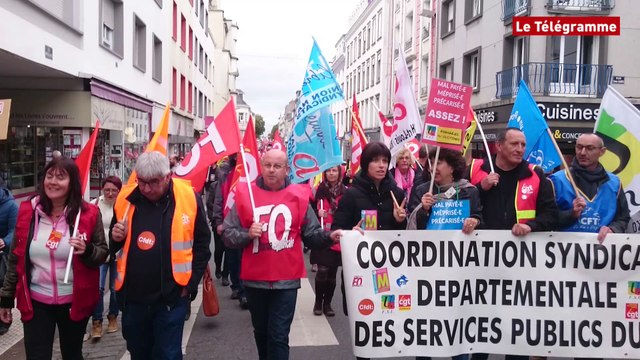 Fonction publique. Près de 800 manifestants à Lannion