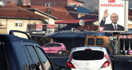 Erdoğan'ın Fotoğrafları Sırbistan Sokaklarında