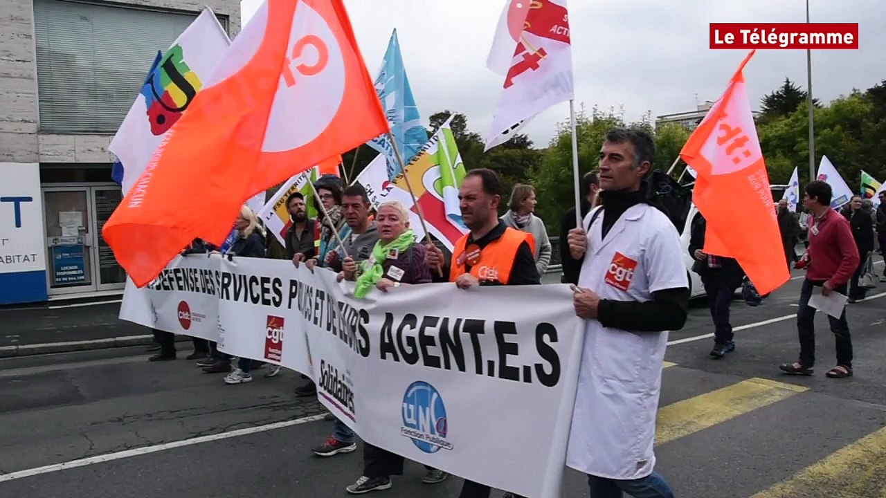 Fonction publique. Entre 1.700 et 5.000 manifestants à Saint-Brieuc