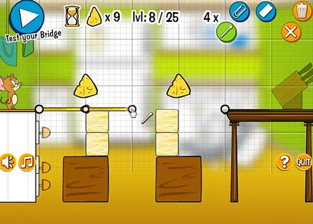 การ์ตูน , เกม , เกมส์ , ทอมแอนเจอรี่ , ทอมแอนด์เจอรี่ , สร้างสะพาน 2