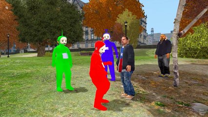 Teletubbies Rides a Banana Car with Fun Stunts and Songs for Kids