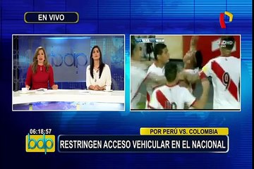 Perú vs. Colombia:  restringen acceso vehicular al Estadio Nacional