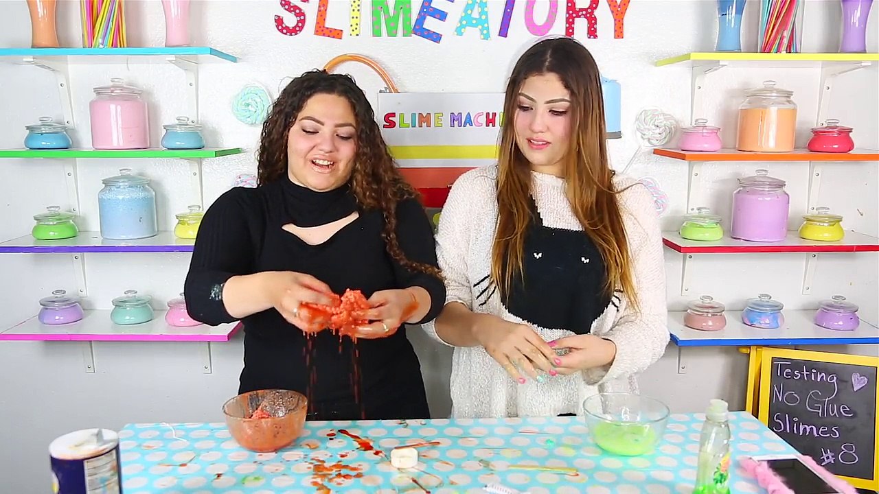 5 NO glue NO borax slime recipes TESTED! who can make the best slime challenge! Slimeatory #8
