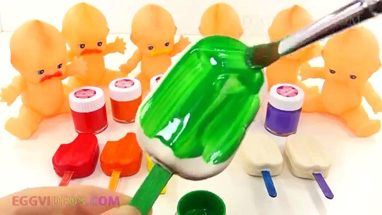 Learn Colors Baby Body Paint Ice Cream Balloons Finger Family Nursery Rhymes Xylophone Little Ducks