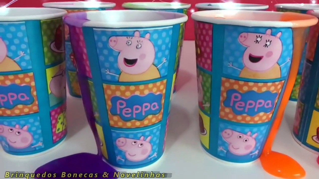 Peppa Pig Copos Surpresas Amoeba Frozen Princesinha Sofia iron man - Aprendendo Cores Em Portugues