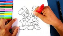 Cómo dibujar a Mickey y Minnie Mouse en Navidad | How to draw Mickey and Minnie Mouse at Christmas