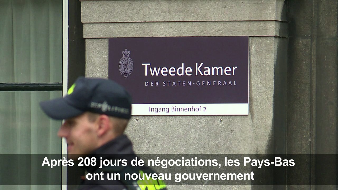 Pays-Bas: nouveau gouvernement après 208 jours de négociations