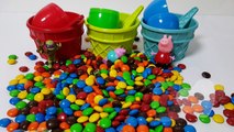 M&M Candy Ice Cream Surprise Toys Cup Peppa Pig Superhero Finger Family Nursery Rhymes Learn Colors