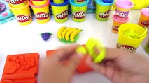 Play doh fruit - learning fruits and vegetables for children with play doh and tutti frutti toys