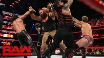 The Shield Attacks Braun Strowman - Roman Reigns, Dean Ambrose & Seth Rollins Attacks Strowman HD