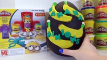 GIANT Minions Banana Play Doh Surprise Egg Opening with Despicable Me Blind Bag Minions Toys