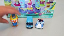 Play Doh Ice Cream Maker Playset Playdough Toy 플레이도우 아이스크림 만들기 와 타요 폴리 뽀로로 장난감