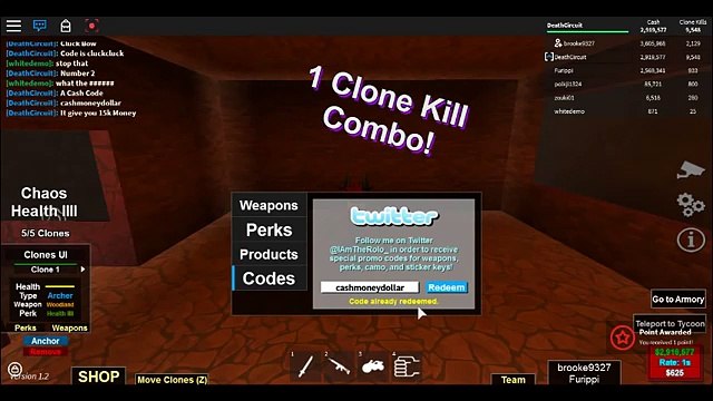 Roblox The Clone Fory All Codes 影片dailymotion - 15k cash roblox