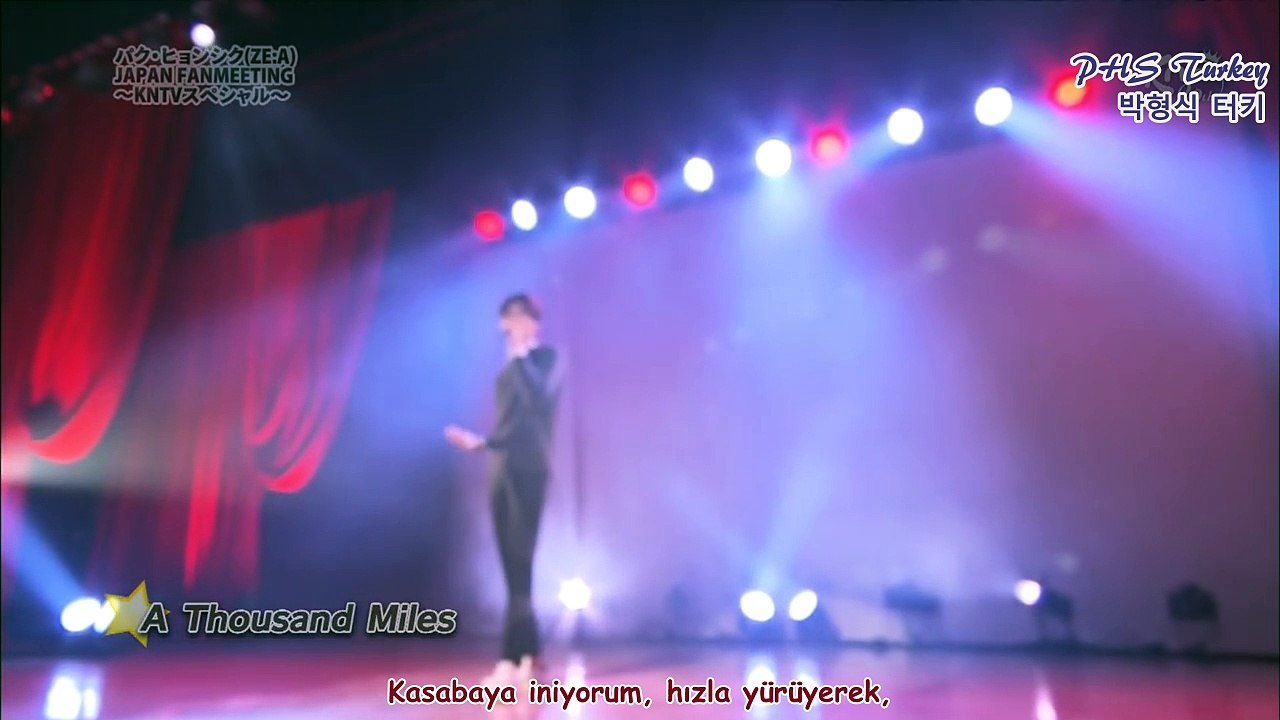 151012 05 A Thousand miles 박형식(Vanessa Carlton) cover ParkHyungSik Japonya Fanmeetingi KNTV [Türkçe Altyazılı/TR Sub]