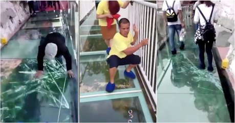 Ponte de vidro na China "quebra" para desespero dos turistas