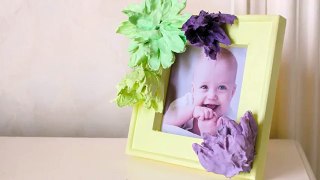 DIY Plaster of Paris Flower Photo Frame
