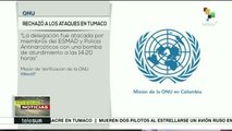 ONU rechaza ataque de la policía colombiana contra sus funcionarios