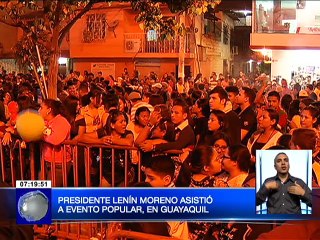 Presidente Lenín Moreno asistió a evento popular en Guayaquil