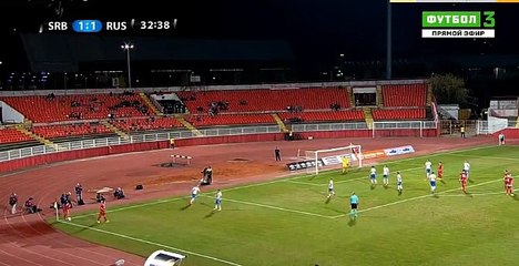 Luka Jovic  Goal HD -  Serbia U21	2-1	Russia U21 10.10.2017