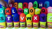 26 A to Z Animal Surprise Eggs Play-Doh - Learn the ABC Alphabet Letters