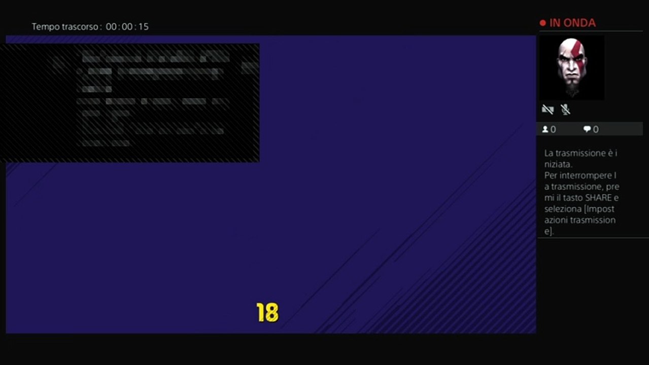 Trasmissione PS4 live di starkshield