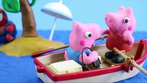 Peppa Pig Stop Motion Play Doh with Play Doh Red Angry Birds, Play Doh Minions and Spiderbaby!
