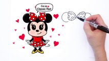How to Draw Disney Minnie Mouse Cute step by step Easy