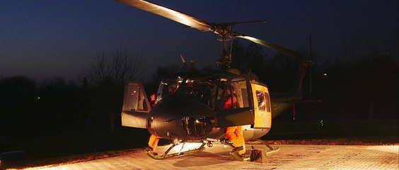 SAR UH-1D Bundeswehr Night Take Off