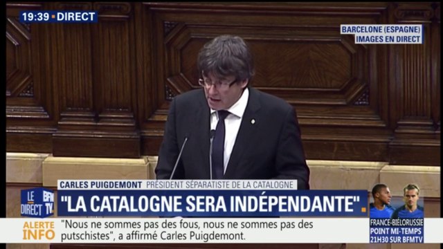 La Catalogne sera un Etat indépendant , proclame Carles Puigdemont