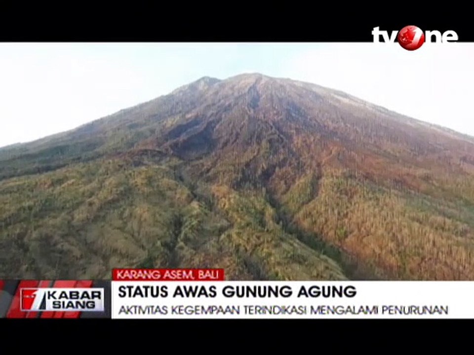 ktivitas Kegempaan Gunung Agung Terindikasi Alami Penurunan