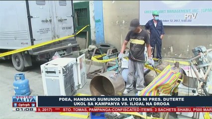 PDEA, handang sumunod sa utos ni Pangulong Duterte ukol sa kampanya vs iligal na droga