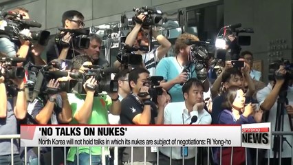 North Korea will not hold talks in which its nukes are subject of negotiations: Ri Yong-ho