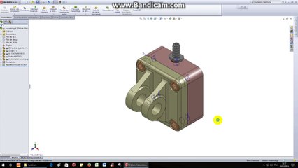 Vérin hydraulique-TP20-Chape+fond de cylindre (assemblage)