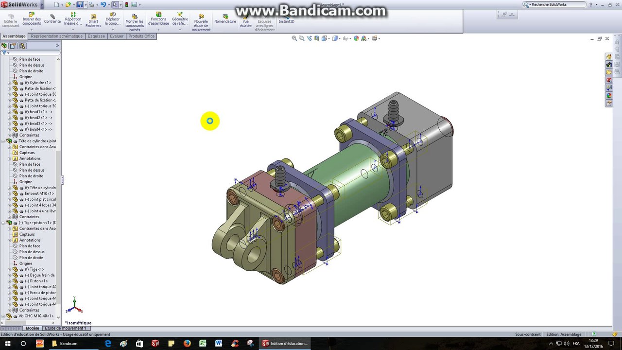 Vérin hydraulique-TP22-Vérin hydraulique (assemblage)