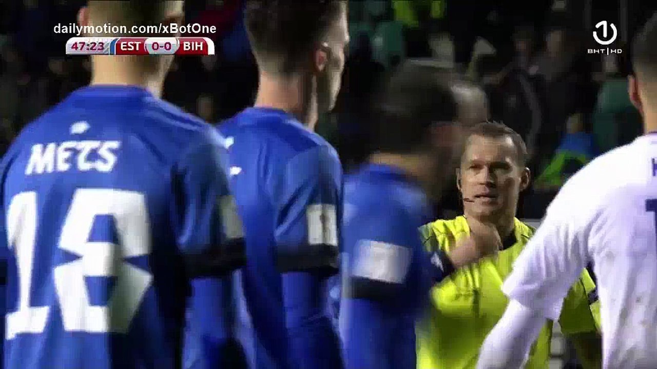 Izet Hajrovic Goal HD - Estonia 0 - 1 Bosnia & Herzegovina - 10.10.2017 (Full Replay)