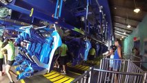 FULL Front Row Manta SeaWorld Orlando Florida 2016 Queue and POV Roller Coaster Ride HD 60fps