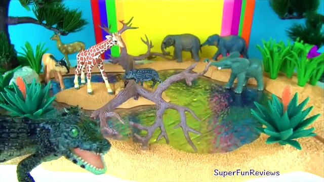 16 Baby Wild Animals Kids Zoo Toys Elephant Rhino Giraffe Tiger Tapir Toy Animals and Fun Fs