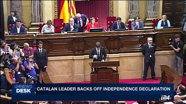 i24NEWS DESK | Catalan leader backs off independence declaration | Tuesday, October 10th 2017