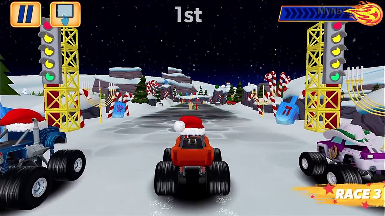 Blaze and the Monster Machines : NEW UPDATE Race - SNOWY SLOPES | iOS, Android Gameplay