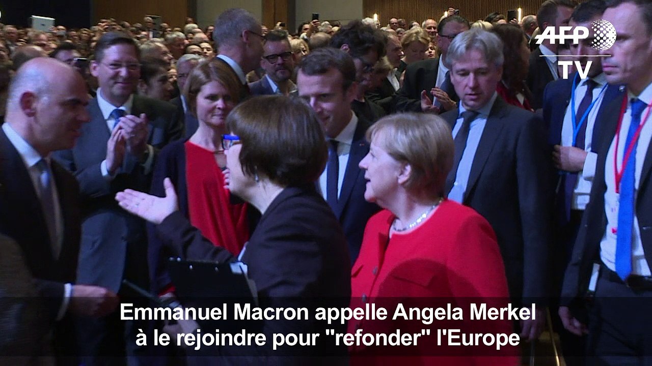 Macron appelle Merkel à le rejoindre pour "refonder" l'Europe