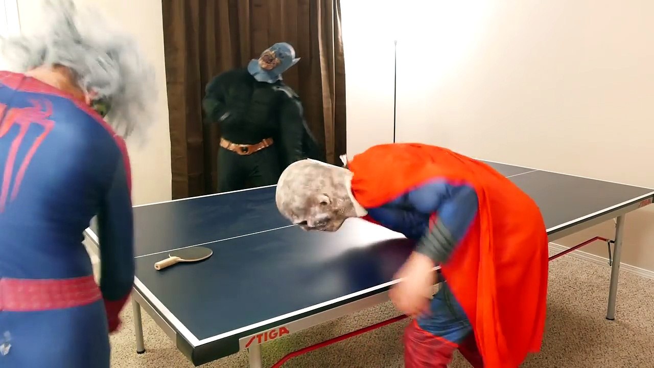 Bearded Joker vs T-Rex, & Bad Baby Twins, Scream, Spiderman, Venom | Real Life Superhero Mashup!