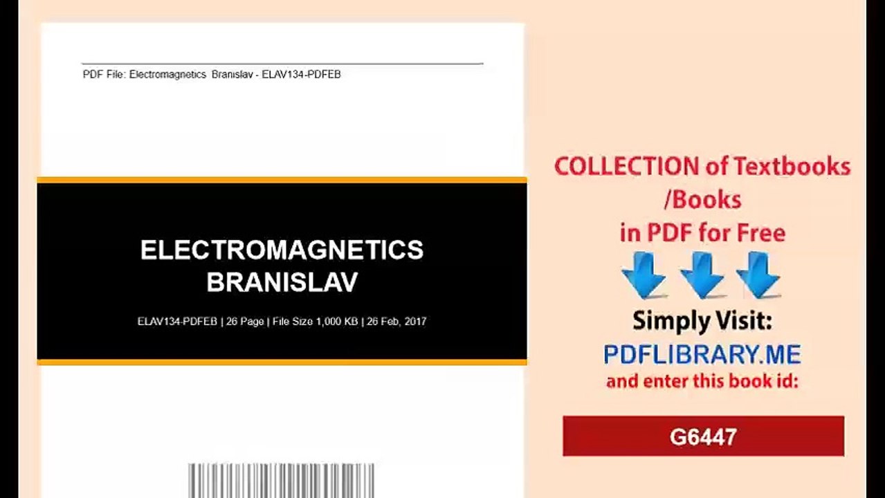 Electromagnetics Branislav