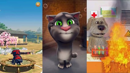 ✿ Говорящий Том и Неуклюжий Ниндзя Talking Tom and Clumsy Ninja Игровой Мультфильм