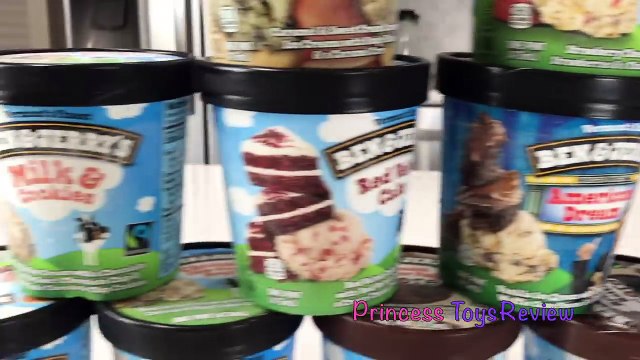 ICE CREAM CHALLENGE!! BEN & JERRYS 20 FLAVORS Guess The Flavor Taste Test Funny Princess Toysreview