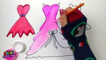 Çocuk ve Çocuk Renklendirmeyi öğrenmek için Renkli ve Boya Yayını ve Kalp Elbiselerini
