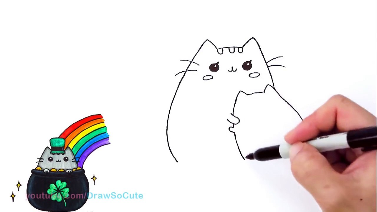 How to Draw Mothers Day Pusheen Cat Easy Видео Dailymotion